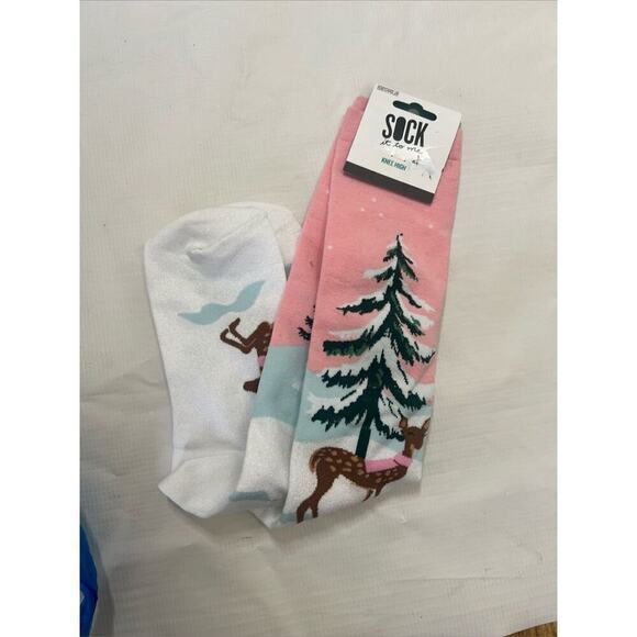 NWT Sock It To Me Womens Doe-nt Forget Your Scarf‎ Knee High Socks - Picture 2 of 5